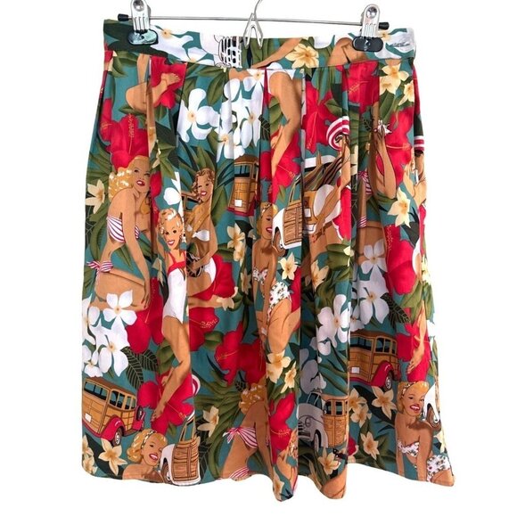 Grace Karin Dresses & Skirts - Grace Karin vintage print pleated skirt size m